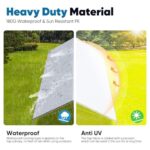 Quictent 10x20 ft Heavy Duty Car Canopy Galvanized Frame Carport Outdoor Party Tent Boat Shelter with 3 Reinforced Steel Cables - White - Image 4