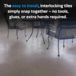 Big Floors DuraGrid Outdoor Modular Deck Tiles, Interlocking, Slip-Resistant, Self-Draining, Durable Plastic Flooring, Easy Install, UV & Water Resistant, Made in USA, 40 Pack, Beige - Image 5