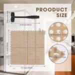 Drydiet 8 Pack Drainage Tiles Modular Interlocking Floor Tiles with 1 Pc Plastic Hammer 12" x 12" Cushion Mat Non Slip Rubber Floor mat with Holes for Pool Bathroom Deck Kitchen Patio (Beige) - Image 2