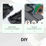 Outsunny Interlocking Deck Tiles, Pack of 11 Outdoor Flooring Patio Tiles, 12" x 12", All Weather for Porch, Balcony, Backyard for a New Classic Look, Grey - Image 6