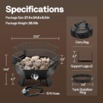 VIVOHOME Portable 58,000 BTU Propane Fire Pit, 24-Inch Smokeless Outdoor Design with Carry Bag, Tank Holder, Ideal for Patio, Backyard, Camping, Tailgating, Deck, RV - Image 7