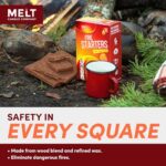 Melt Candle Company Fire Starter Squares, 160 Pieces - Fire Starters Kit for Campfires, Grill, Outdoor Fire Pit, Fireplace, BBQ - Water Resistant & Odorless - Camping Accessories - Image 8