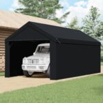 Caravan Canopy Sidewalls Only for Carport, Car Garage Tent & Shed, Domain, 10 x 20 Ft, Black - Image 5
