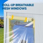 Quictent 10x20 ft Heavy Duty Carport Canopy Galvanized Car Tent Outdoor Garage Boat Shelter with Reinforced Structure with Roll-up Ventilated Windows Sidewall - White - Image 3