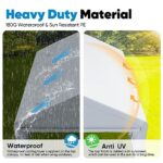 Quictent 13’x20’ Heavy Duty Carport Car Canopy Galvanized Car Boat Shelter with Removable Sidewalls, Reinforced Top Poles and Ground Bar-Grey - Image 2