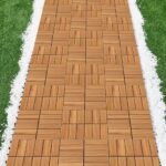 Yaheetech 27pcs Acacia Wood,Interlocking Deck Tiles with Non-Slip Surface,Easy Snap Waterproof Flooring Tiles for Indoor Outdoor,Cracking Resistant Patio Backyard Decor for All Weather Use,Wood - Image 9