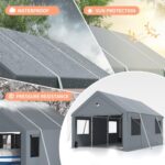 Car Ports 12x20 Heavy Duty,Carports with Sidewalls,Carport Canopy All Weather,Gray - Image 6