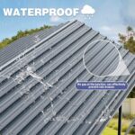 JY QAQA 12 x 15 FT Heavy Duty Metal Carport Kits with Galvanized Steel Roof, Metal Carport Canopy, Outdoor Car Tent Garage Shelter for Car, SUV, Truck and Boats - Image 5