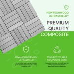 NewTechWood UltraShield Naturale 1 ft. x 1 ft. Quick Deck Outdoor Composite Deck Tile in Icelandic Smoke White (10 sq. ft. per Box) - Image 2