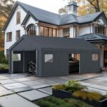 GREEN PARTY Carport, 13'x24' Extra Large Heavy Duty Carport with Roll-up Windows, Waterproof & 12 Legs Car Canopy Portable Garage Shelter with Removable Sidewalls & Doors for Car, Truck, SUV, Boat - Image 8