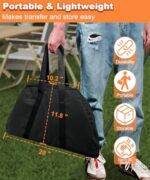 Mondazie Outdoor Fire Pit — 17 Inch Portable with Storage Bag for Camping, Patio Heating, Picnic and BBQ, Trapezoid Vertical Hollow, Black - Image 5