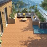 Yaheetech 10pcs Hardwood Interlocking Patio Deck Tiles Acacia Waterproof Wood Flooring Tiles for Patio Garden Poolside, 12'' x12'' Indoor Outdoor Use All Weather - Image 2