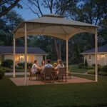 Patio Gazebo 10x10, Outdoor Gazebos, Heavy Duty Gazebo Soft Top Gazebos, Double Roof Outdoor Gaze bo for Patio Deck Backyard Garden Lawns - Image 6