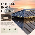 YOLENY 10' x 12' Hardtop Gazebo, Metal Gazebo with Aluminum Frame, Double Galvanized Steel Roof, Curtains and Netting Included, Pergolas for Patios, Garden, Parties, Lawns - Image 4