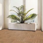 35 PCS Plastic Composite Deck Tiles, 12"x12" Composite Decking, All Weather, Patio Floor Decking Tiles for Pool Balcony Backyard Pathway Porch, Wood Color - Image 5