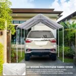 10 x 20 Ft Heavy Duty Carport Canopy Waterproof Canopy Cover with 40 Ball Bungees Cords,Waterproof & UV Protected and Easy Installation,Frame is Not Included - Image 6