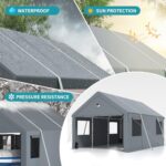 Carports 20X20 Heavy Duty,Car Ports with 180G Removable Side Walls,Carport Canopy,Portable Car Port Garage,Car Shelter All Weather,Grey - Image 6