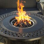 Onlyfire 10 pounds Fire Glass for Propane Fire Pit and Gas Fireplace, 1/2 Inch Reflective Firepit Glass Rocks for Fire Pit Table and Fire Bowl, High Luster Onyx Black - Image 7