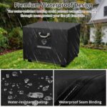 QH.HOME Fire Pit Cover Square Heavy Duty Fabric 100% Waterproof, Fits Outdoor for 29”,30 inch,31 inch,32 inch Fire Pit/Table Cover,Gas Fire Pit Cover (32”L x 32”W x 24”H,Black) - Image 6