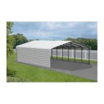 Arrow 1-Sided 20x29x7 Galvanized Steel Carport Kit - Eggshell (CPH202907ECL1) - Image 3