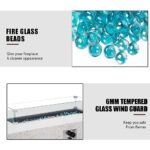 Naga Bahna 56" Propane Fire Pit Table, Rectangle Outdoor Fire Table w Glass Wind Guard(50,000 BTU), 2 Piece Patio Firepit Table Gas Fire Table w Fire Glass, Rain Cover for Outside, Backyard - Image 5