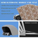 OTQEFTN Semi-Automatic Car Tent, Heavy-Duty Retractable and Foldable Mobile Carport, Fully Enclosed Sun and Rainproof Car Cover, Simple Outdoor Home Garage - Image 4