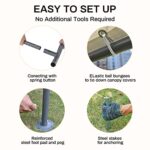 Carport 10x20ft Heavy Duty Car Tent, Portable Garage, Car Shelter, All-Season Tarp Tent for Car, Party，Grey - Image 5