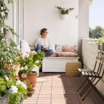 Sunnygalde 12"x12" Wood Plastic Interlocking Flooring Tiles 4-Slats Straight Pattern Interlocking Deck Tiles for Patio,Balcony, Porch, Backyard（6 PCS） - Image 2