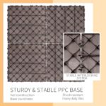 44PCS Interlocking Deck Tiles, Plastic Wood 12"x12" Interlocking Patio Deck Tiles, Resist Rust, Water, Weather, Anti-Slip,Ideal for Indoor and Outdoor Use (44, Light Coffee Color) - Image 4