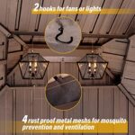 LAUSAINT HOME Outdoor Hardtop Gazebo for Patios 12x16ft, Permanent Heavy Duty Metal Double Roof Pavilion with Aluminum Frame & Enclosed Curtains and Mosquito Nettings for Lawn and Garden, Brown Metal - Image 9