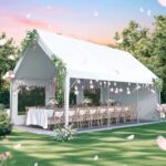 Finfree Heavy Duty 12x20 ft Carport Tent with Ultra-High Peak & Ventilation Windows, Waterproof Outdoor Canopy Shelter for Events, Storage, Parking & Wedding - White - Image 7