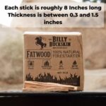 10lb Fatwood Fire Starter Sticks | 100% Natural Fire Starters for Campfires, Firepit, Fireplaces, BBQ, Wood Stoves | Easy Ignition w/Just 2 Sticks | Camping Essentials by Billy Buckskin (10lb Box) - Image 5