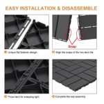 Goovilla Plastic Interlocking Deck Tiles, 9 Pack Outdoor Patio Flooring, 12"x12" Interlocking Decking Tile Outdoor All Weather Use, Waterproof Patio Pavers for Pool Balcony Backyard Porch, Dark Grey - Image 7