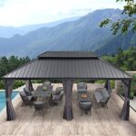 MARURY Courtyard Villa Pavilion, Outdoor Simple Courtyard Aluminum Gazebo Garden Pavilion, Balcony Outdoor Awning House Awning for Backyard, Patio - Image 3