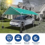 10x20 ft Heavy Duty Car Canopy Galvanized Frame Carport Outdoor Party Tent Boat Shelter with Reinforced Structure, No Sidewall - Green - Image 2