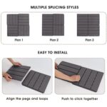 Interlocking Deck Tiles, 12 PCS 12"" x 12"" Patio Tiles Waterproof Plastic Outdoor Flooring Covering All Weather for Walkway Front Porch Poolside Balcony Backyard （Grey) - Image 4