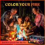 MEKER Fire Color Changing Packets - Fire Pit, Campfires, Outdoor Fireplaces, Bonfire - Fire Color - Perfect Fire Camping Accessories for Kids & Adults (12 Pack) - Image 5