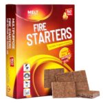 Melt Candle Company Fire Starter Squares, 160 Pieces - Fire Starters Kit for Campfires, Grill, Outdoor Fire Pit, Fireplace, BBQ - Water Resistant & Odorless - Camping Accessories