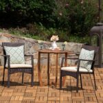 VICTORY RELAX Interlocking Acacia Wood Deck Tiles, 9-Pack, 12 Slats, Waterproof Outdoor Flooring for Patio, Balcony, Garden – Natural Finish, 12.2" x 12.2" x 0.7" - Image 9