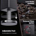 Ciays Propane Fire Pits 28″ Outdoor Gas Fire Pit, 50,000 BTU Square Fire Pit Table with Lava Rocks, 2-in-1 Fire Table with Removable Lid, CSA-Certified for Outside Patio, Parties, Backyard, Garden - Image 4