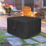 SheeChung Gas Fire Pit Cover Square-Premium Patio Outdoor Cover Heavy Duty Fabric with PVC Coating,100% Waterproof,Anti-Crack,Fits for 29”,30",31",32" Fire Pit/Table Cover (32”L x 32”W x 24”H,Black) - Image 5