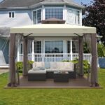 Patio Gazebo Tent Outdoor Canopy Shelter 10'x10' with Removable Netting,100 Square Feet of Shade for Garden, Backyard Deck and Lawns (Beige) - Image 4