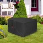 SheeChung Gas Fire Pit Cover Square-Premium Patio Outdoor Cover Heavy Duty Fabric with PVC Coating,100% Waterproof,Anti-Crack,Fits for 29”,30",31",32" Fire Pit/Table Cover (32”L x 32”W x 24”H,Black) - Image 7