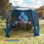 Timber Ridge Pop Up Gazebo, Portable Instant Screen House with Netting, Easy 60-Second Set-Up, Measures 12.1' x 10.5' x7.2', Fits 8 People, Ideal for Camping, Backyard, Patio, Tailgating, Picnics - Image 2