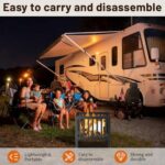 TBMLC 16-Inch Square Steel Grating Fire Pit in Black - Portable and Durable,Perfect for Backyard, Camping, and Bonfire Gathering Outdoor - Image 6