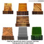 Interlocking Deck Tiles Pack - Snap Together Plastic Flooring | 12 x 12 Plastic Outdoor Floor Tiles for Patio & Balcony - Image 6