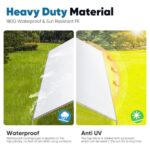 Quictent 10x15 ft Heavy Duty Car Canopy Galvanized Frame Carport Outdoor Party Tent Boat Shelter with 3 Reinforced Steel Cables - White - Image 2