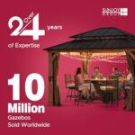 SUNJOY Outdoor Fireplace with Wood Storage and Chimney, Steel Metal Wood Burning Fire Pit with Mesh Spark Screen Door & Fire Poker, Fireplace Tool and PVC Cover, for Patio Garden Deck Backyard, Black - Image 9