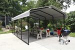 Arrow Sheds Amazon Exclusive 12' x 20' x 7' 29-Gauge Carport with Galvanized Steel Roof Panels and Enclosure Kit, Eggshell - Image 13