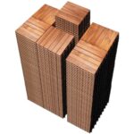 PrimeZone 297 PCS Solid Acacia Wood Interlocking Patio Deck Tiles - 12" x 12" Indoor Outdoor Waterproof Flooring Tiles for Balcony, Backyard, Garden & Poolside, All Weather Use, Natural Wood